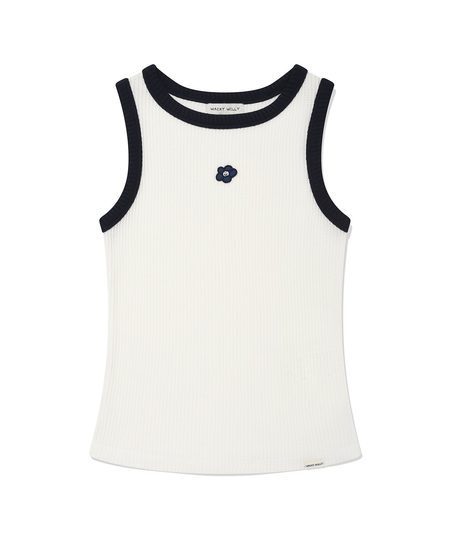 韓國直送 WACKY WILLY - 女裝拼色背心白色