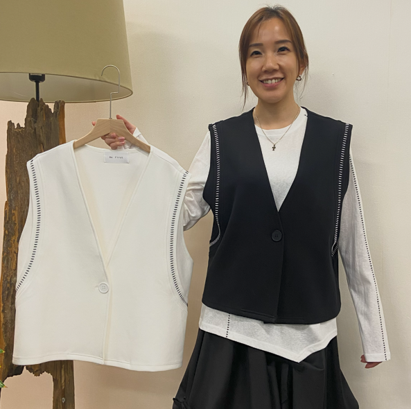 韓國Be First梯子縫線V領西裝背心 | 單鈕扣簡約馬甲 Korean V-Neck Vest
