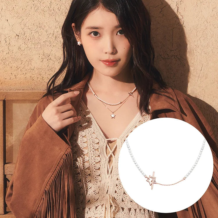 [IU同款首飾系列] 韓國 J.ESTINA Mariel Pearl Star Bead Necklace