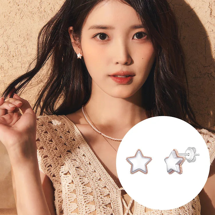 [IU同款首飾系列] 韓國 J.ESTINA Mariel Pearl Star Earrings