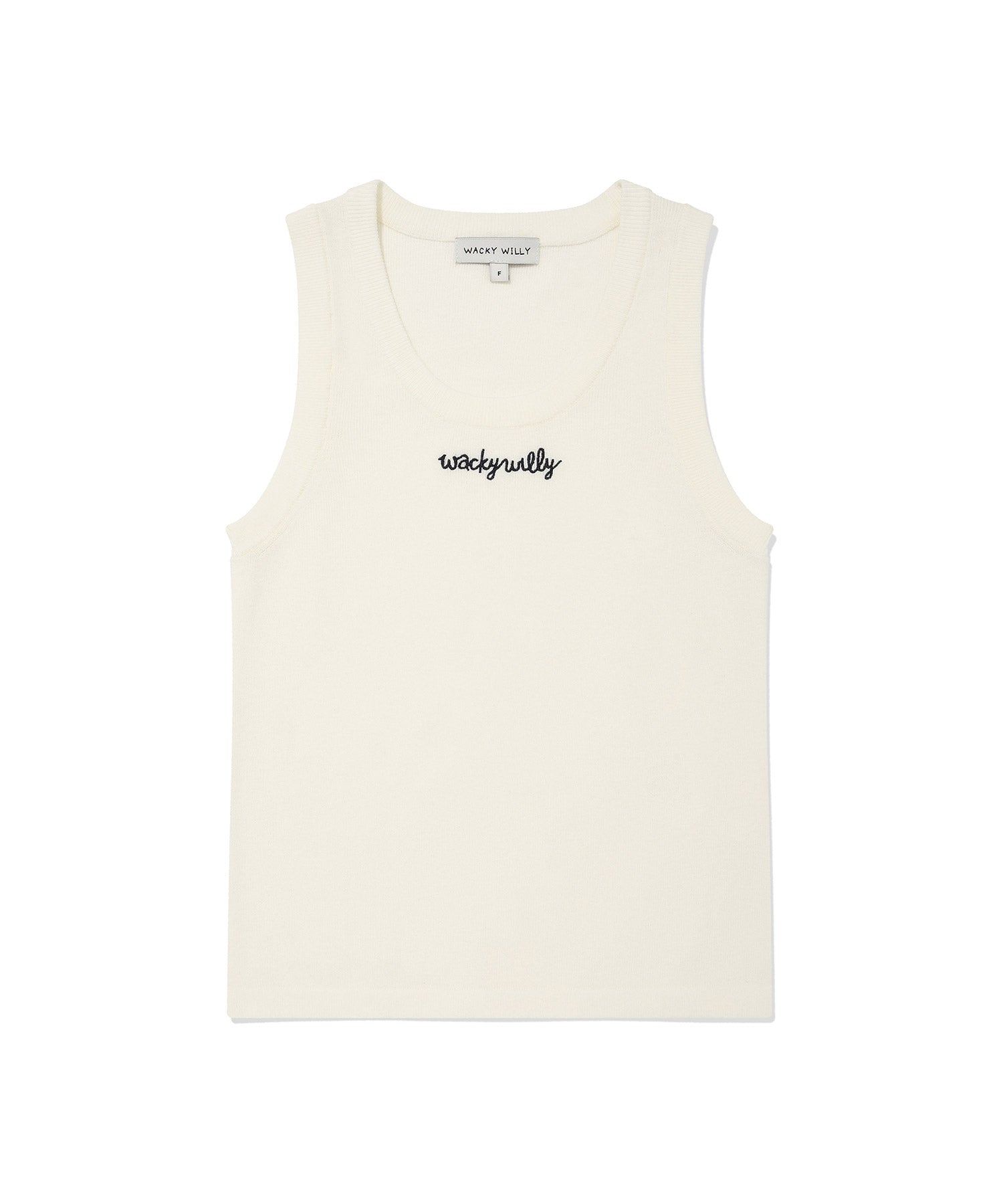 韓國直送 WACKY WILLY - 無袖針織衫白色