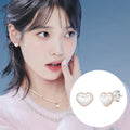 [IU同款首飾系列] 韓國 J.ESTINA Mariel Pearl Heart Earrings S