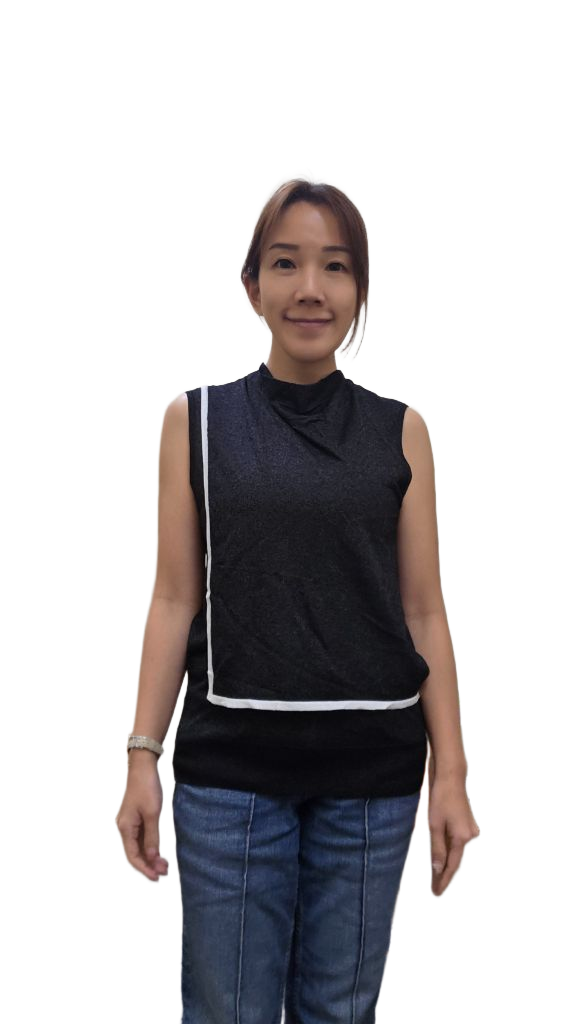 LUXE STITCHES光絲不對稱交叉領無袖針織背心 | 撞色滾邊小企領上衣 Korean Draped Knit Vest TOPS