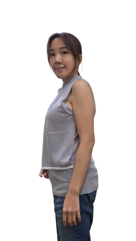 LUXE STITCHES光絲不對稱交叉領無袖針織背心 | 撞色滾邊小企領上衣 Korean Draped Knit Vest TOPS