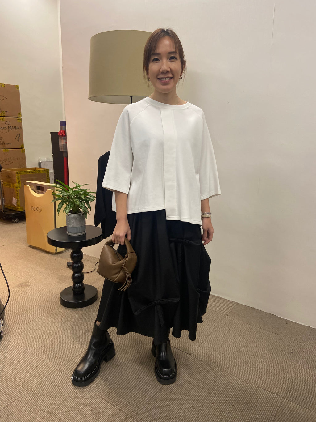 韓國Be First太空棉質感寬鬆圓領上衣 | 七分袖Oversize簡約Tee Korean Minimal Top