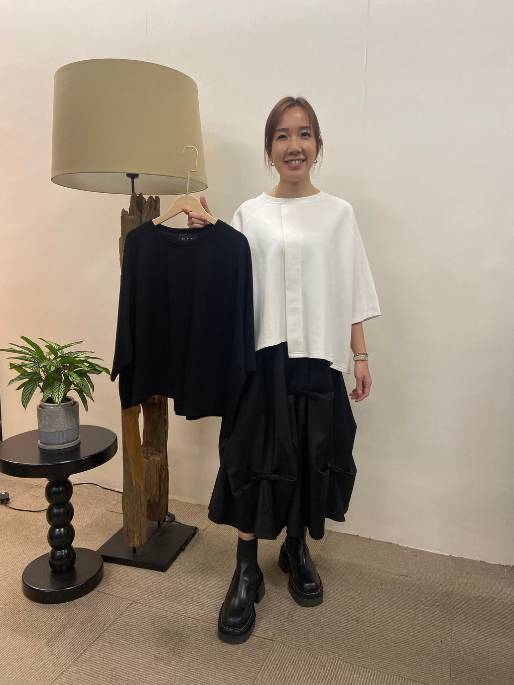 韓國Be First太空棉質感寬鬆圓領上衣 | 七分袖Oversize簡約Tee Korean Minimal Top