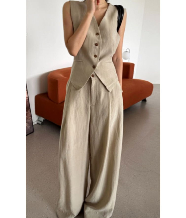 LVG60601 suit vest dress pants set