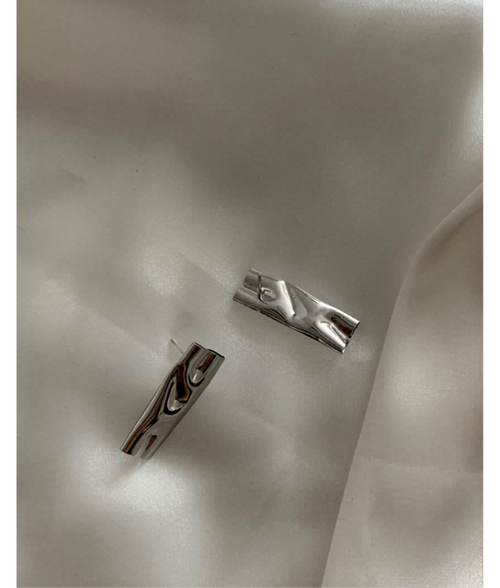 LBP60607 韓國 BIANCOPIG 不規則金屬長方耳環｜韓系俐落感 Rectangle Earrings