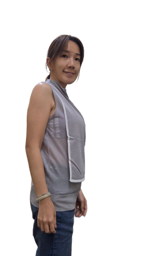 LUXE STITCHES光絲不對稱交叉領無袖針織背心 | 撞色滾邊小企領上衣 Korean Draped Knit Vest TOPS