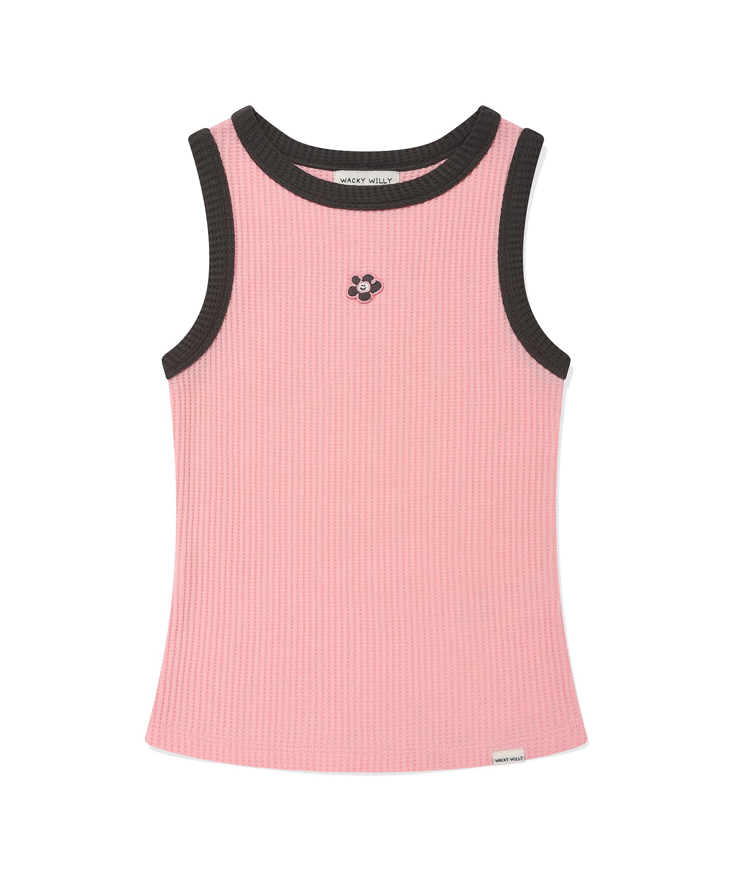 韓國直送 WACKY WILLY - 女裝拼色背心粉紅色