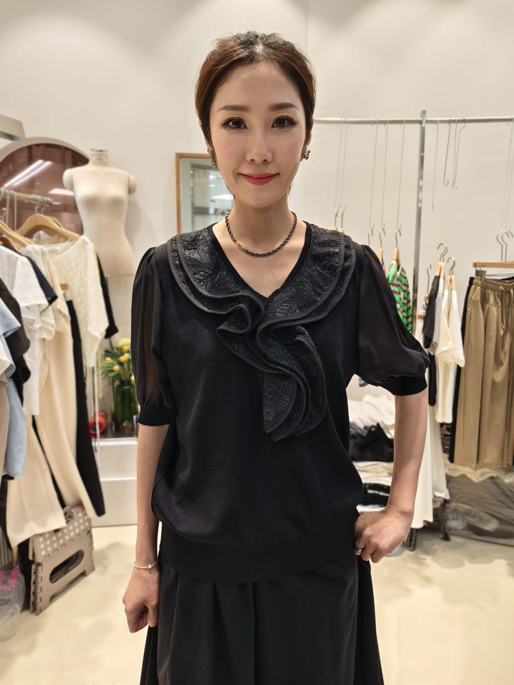 韓國Intro Adorable上衣 LAD60619 - Black