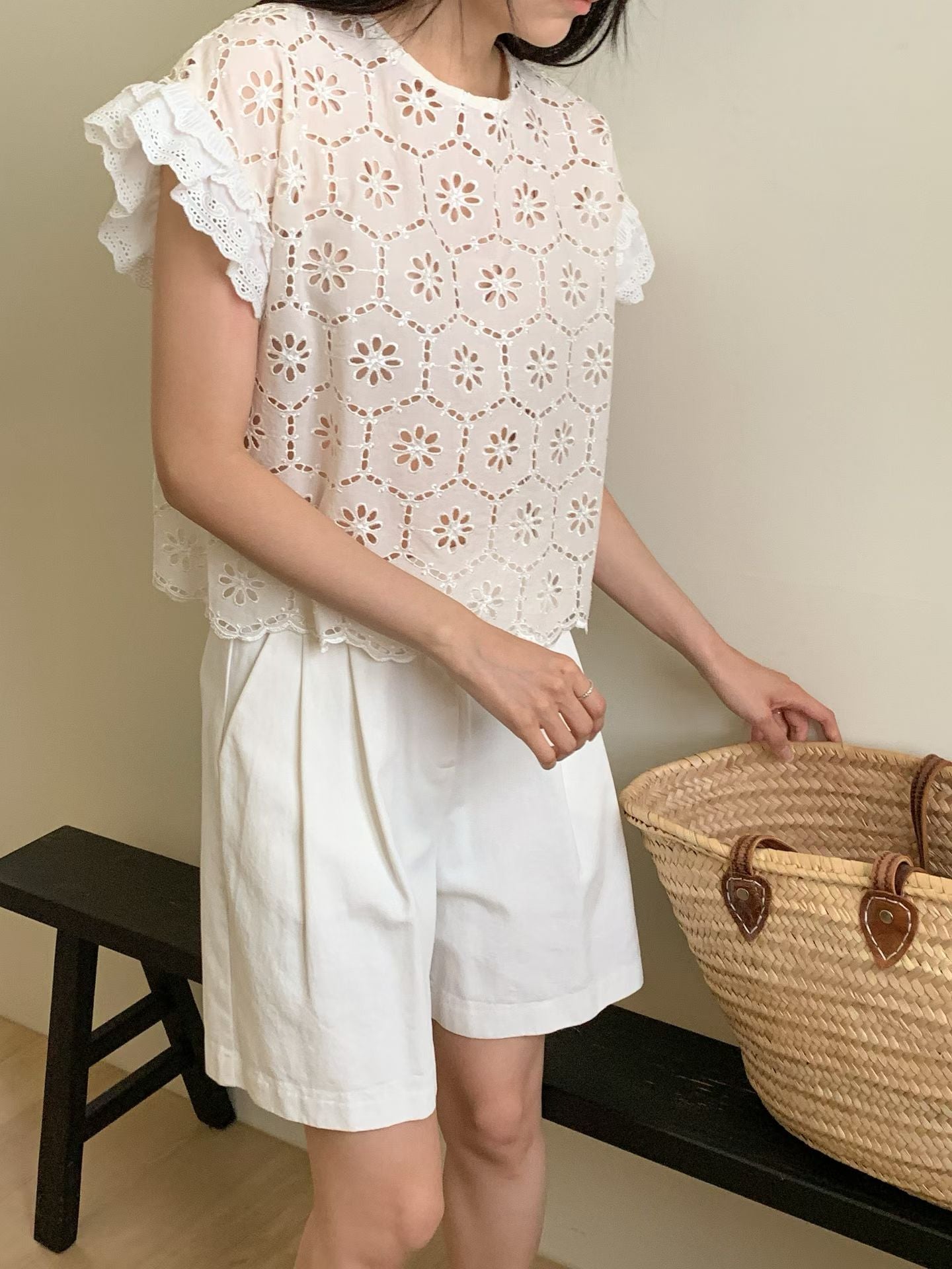 韓國Ribbon Dress上衣 LRD60601 - Cream