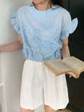 韓國Ribbon Dress上衣 LRD60603 - Blue