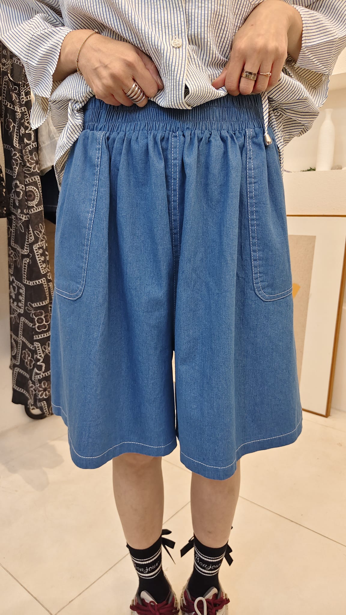韓國Bumblebee半截裙 LBU60619 - Denim
