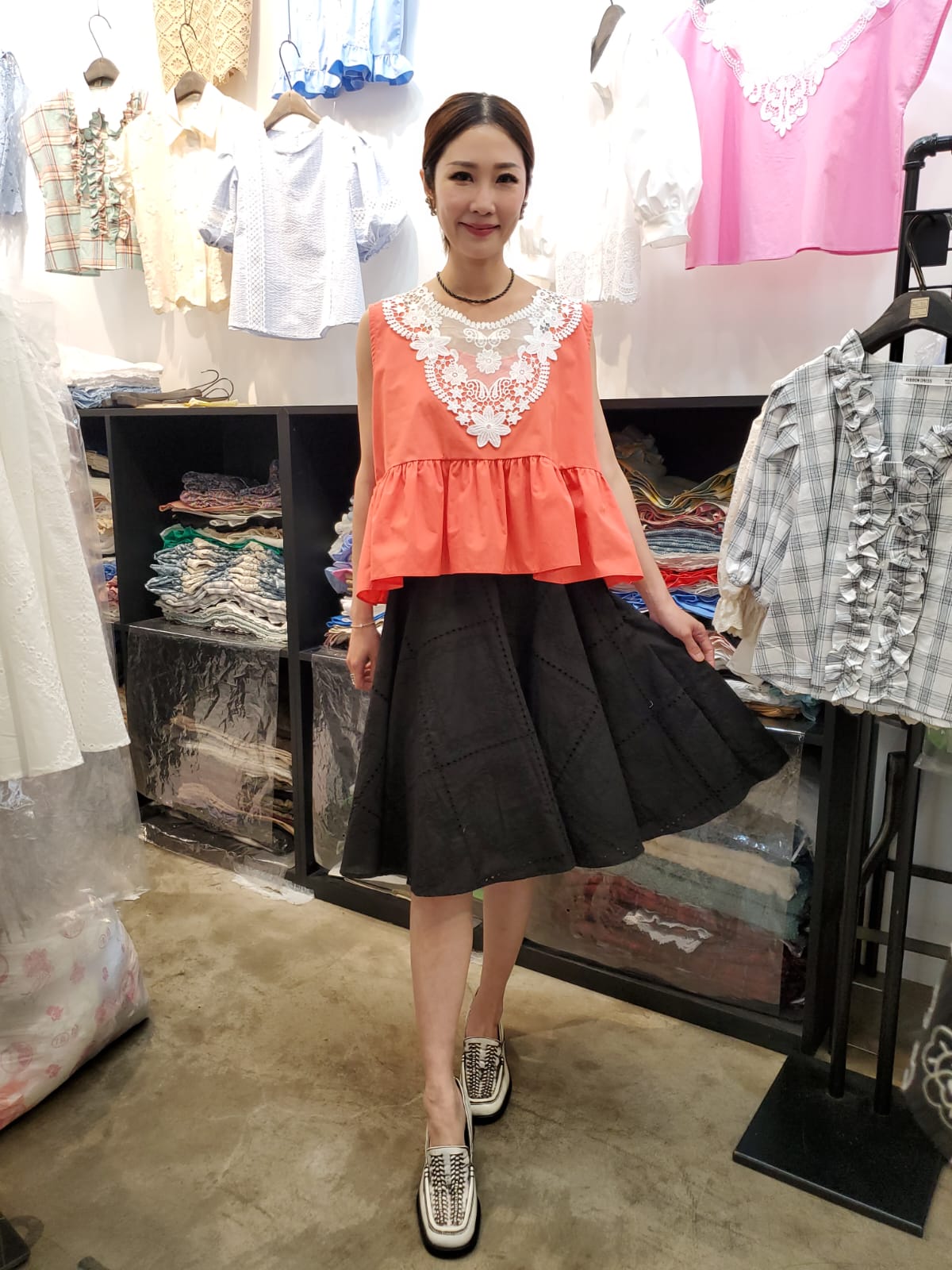 韓國Ribbon Dress半截裙 LRD60609 - Carrot