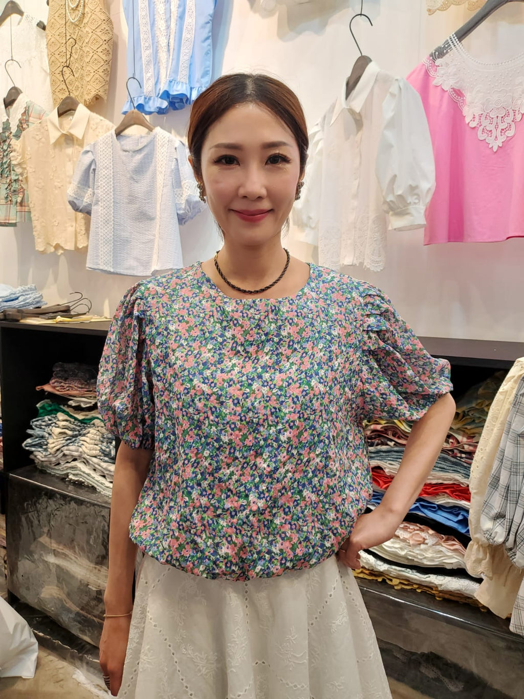 韓國Ribbon Dress半截裙 LRD60606 - Blue