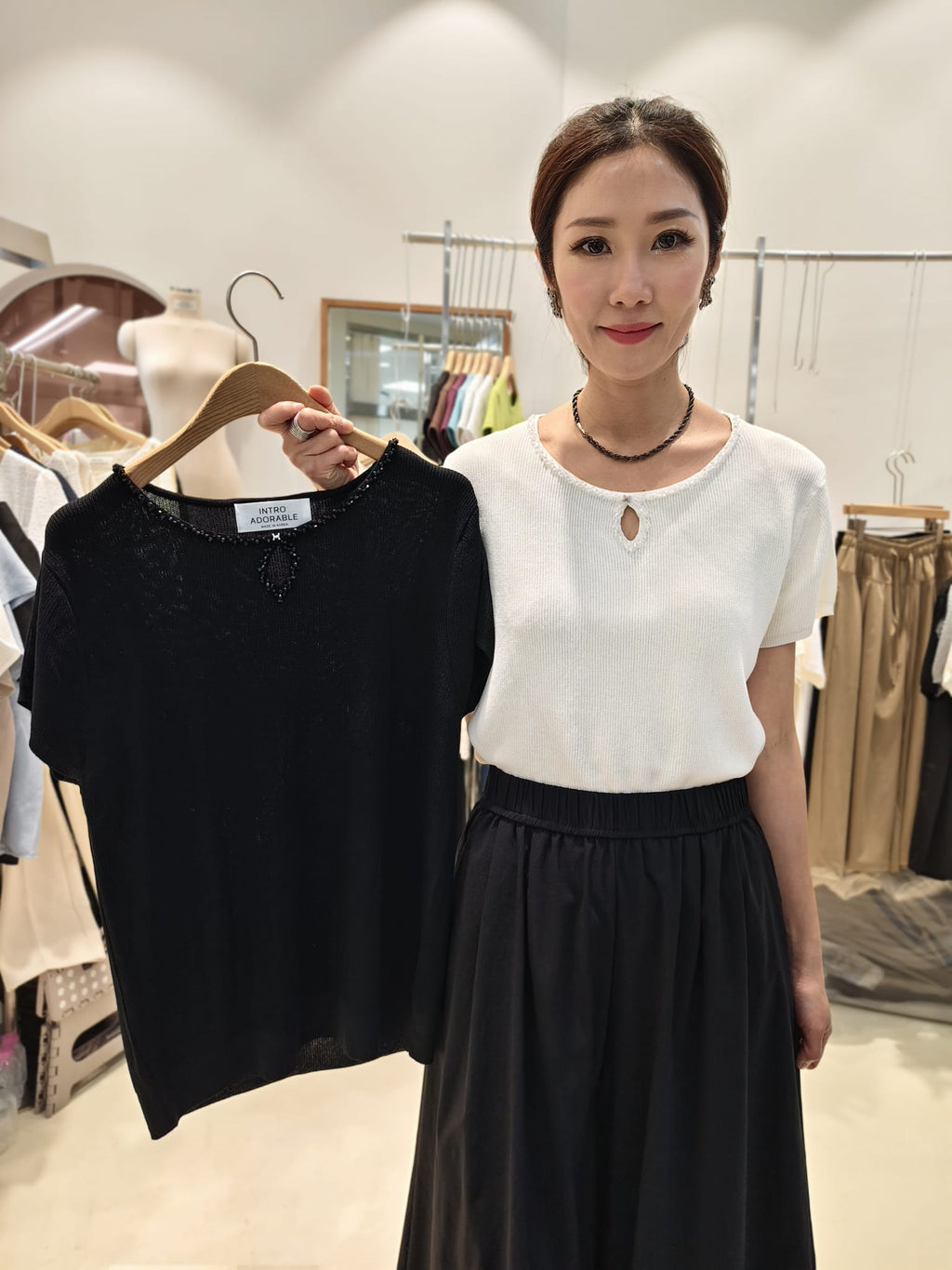 韓國Intro Adorable上衣 LAD60620 - Black
