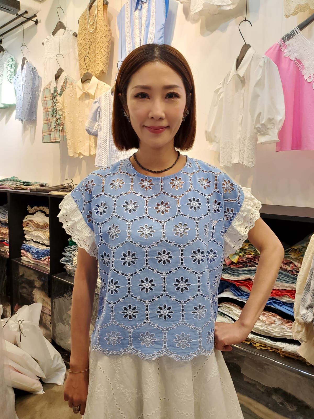 韓國Ribbon Dress上衣 LRD60601 - Blue