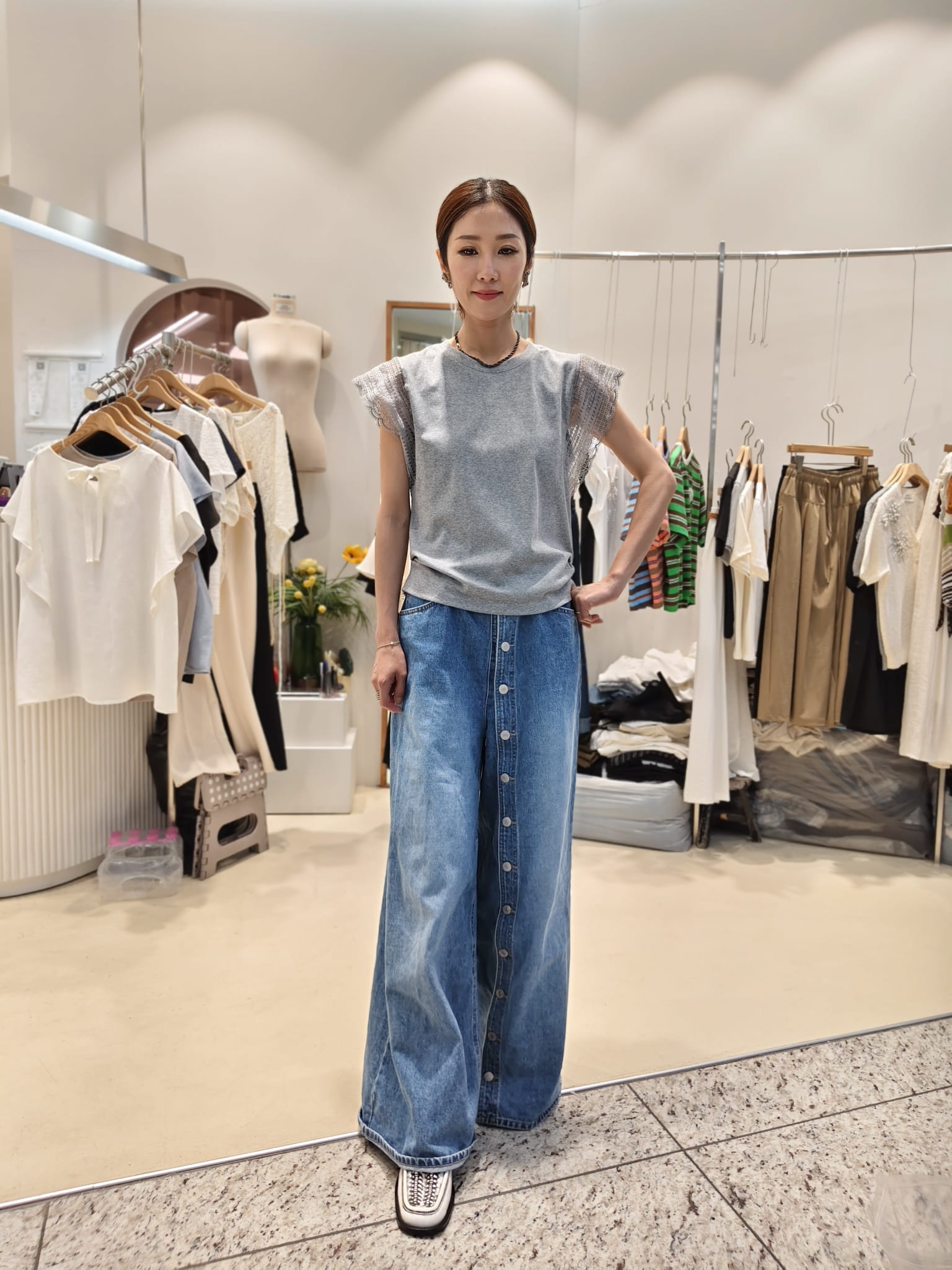 韓國Intro Adorable上衣 LAD60627 - Grey