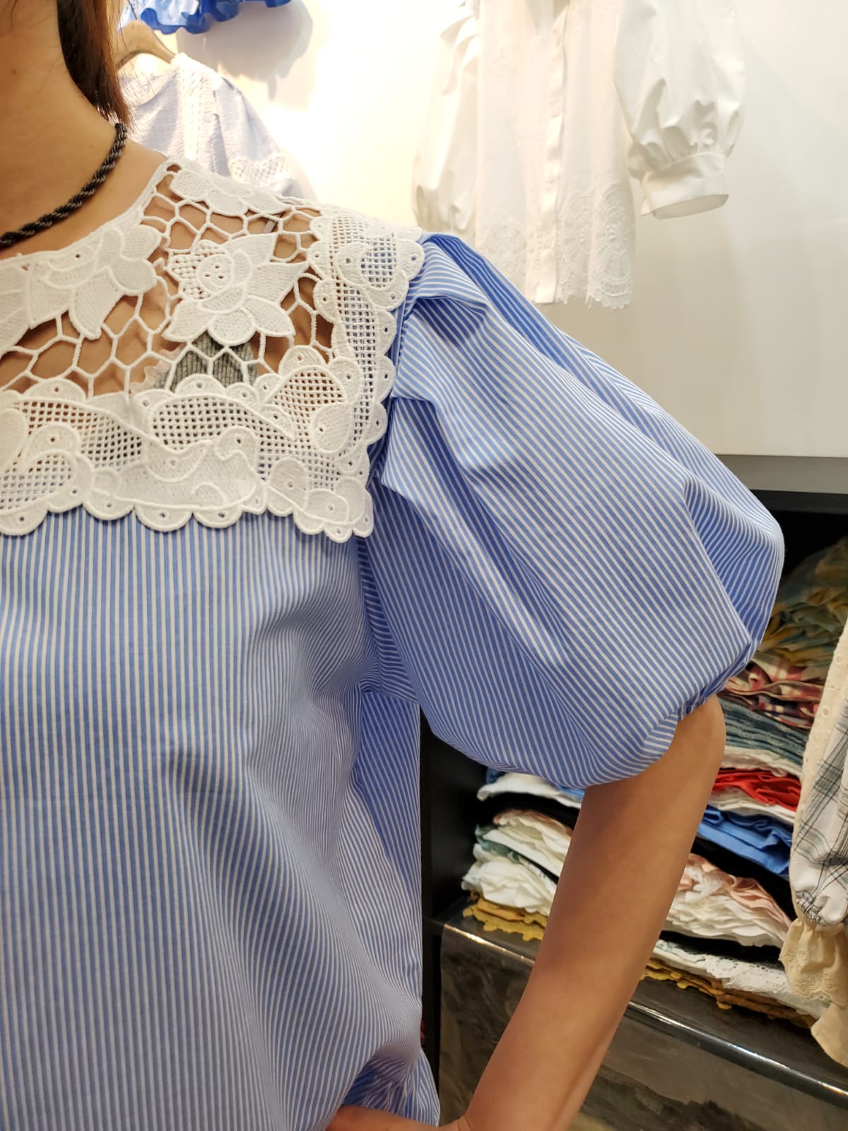 韓國Ribbon Dress上衣 LRD60618 - Stripe