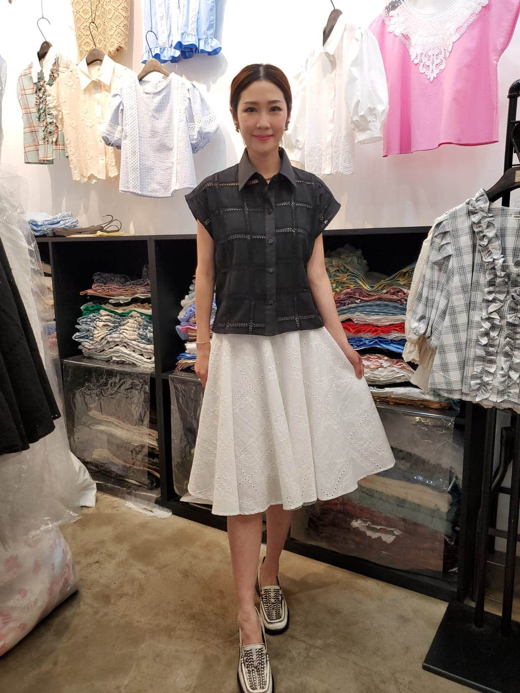 韓國Ribbon Dress半截裙 LRD60607 - Black