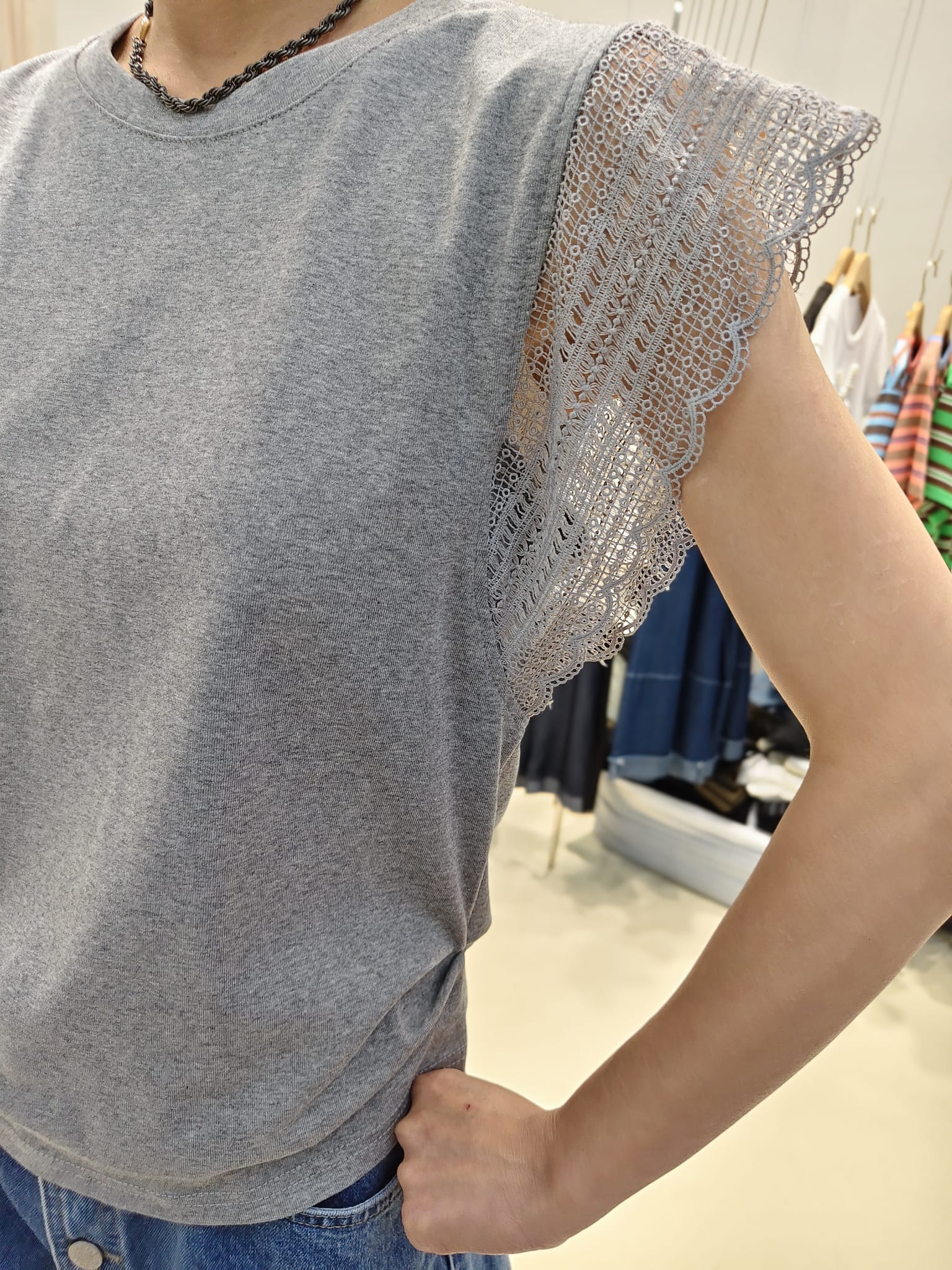 韓國Intro Adorable上衣 LAD60627 - Grey