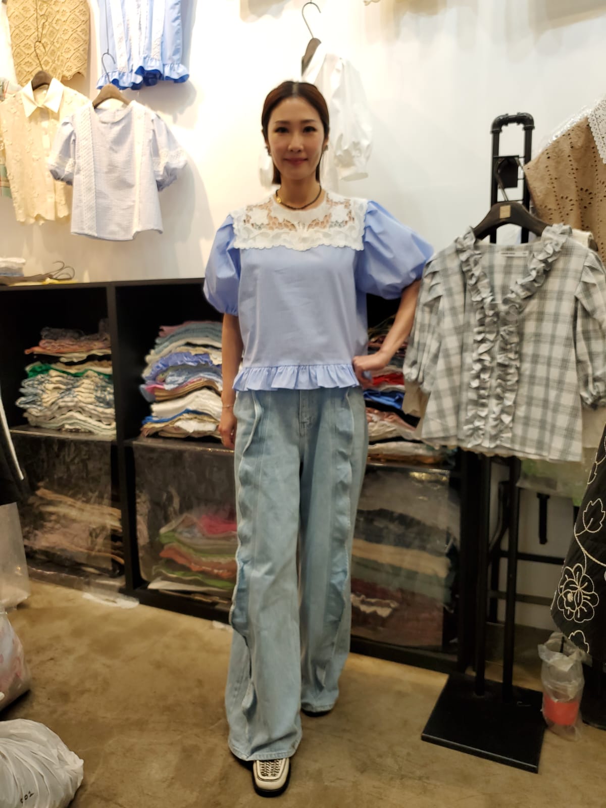 韓國Ribbon Dress上衣 LRD60618 - Stripe