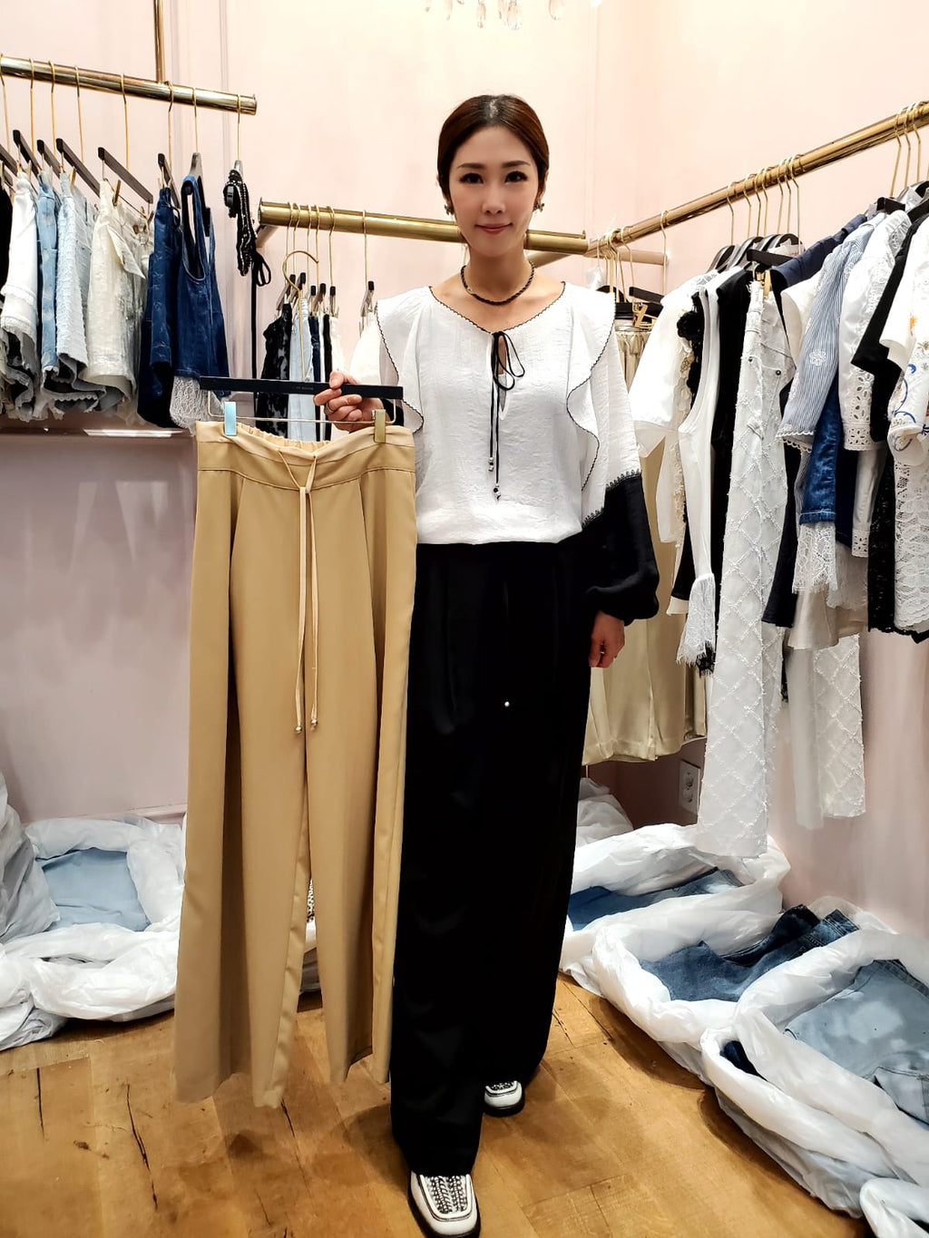 韓國OT Rimane半截裙 LOT60602 - Beige