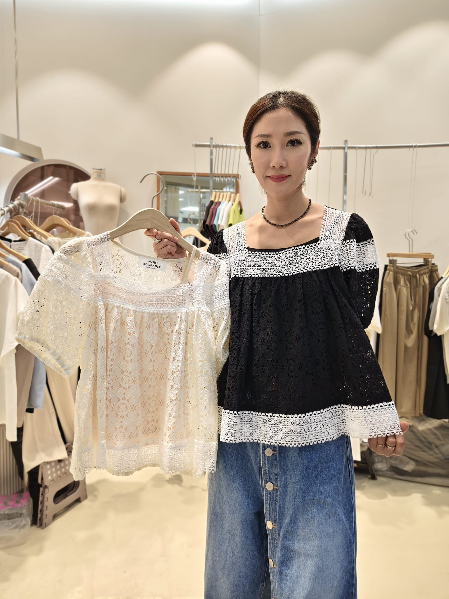 韓國Intro Adorable上衣 LAD60622 - Cream