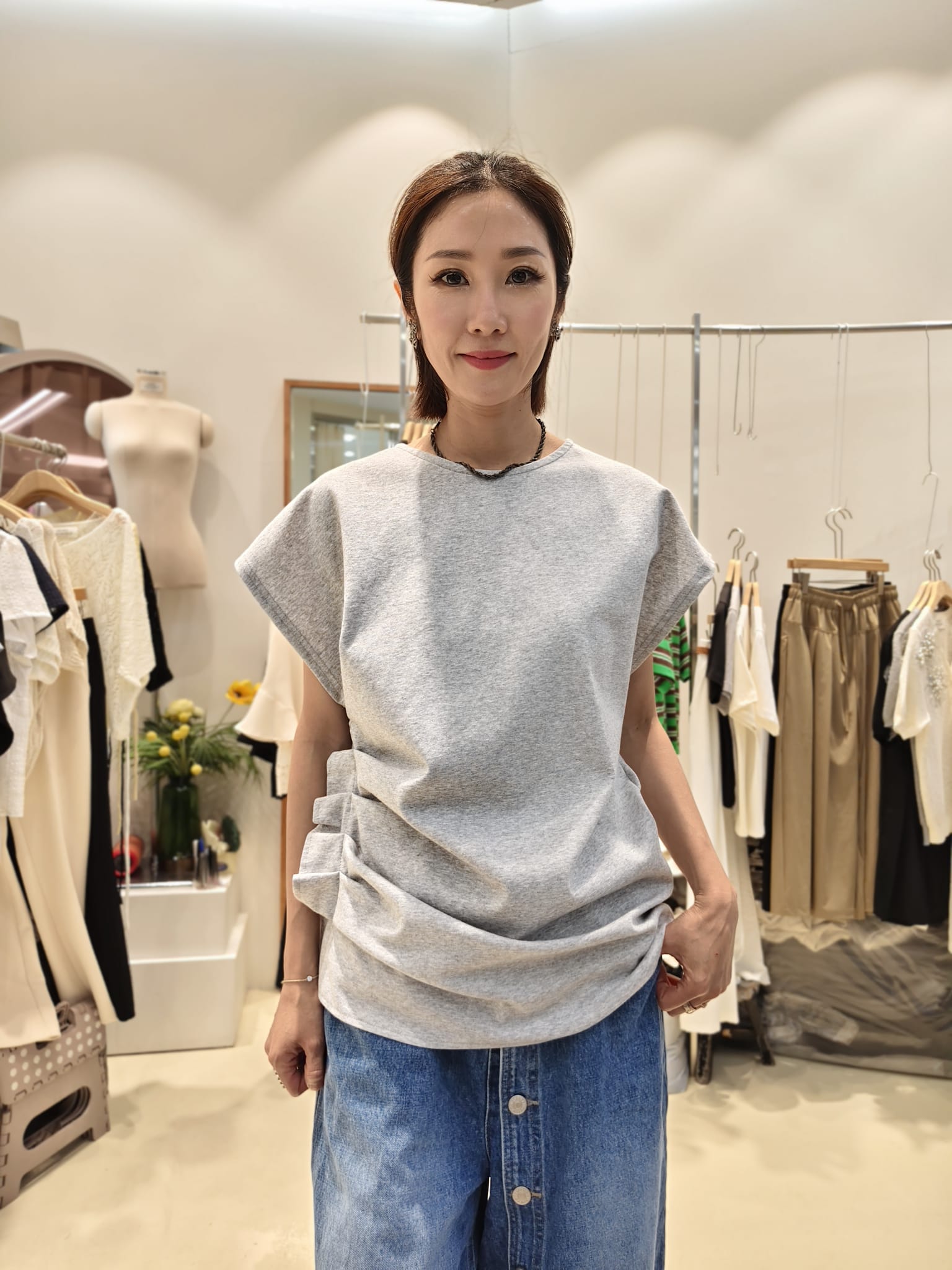 韓國Intro Adorable上衣 LAD60629 - Grey