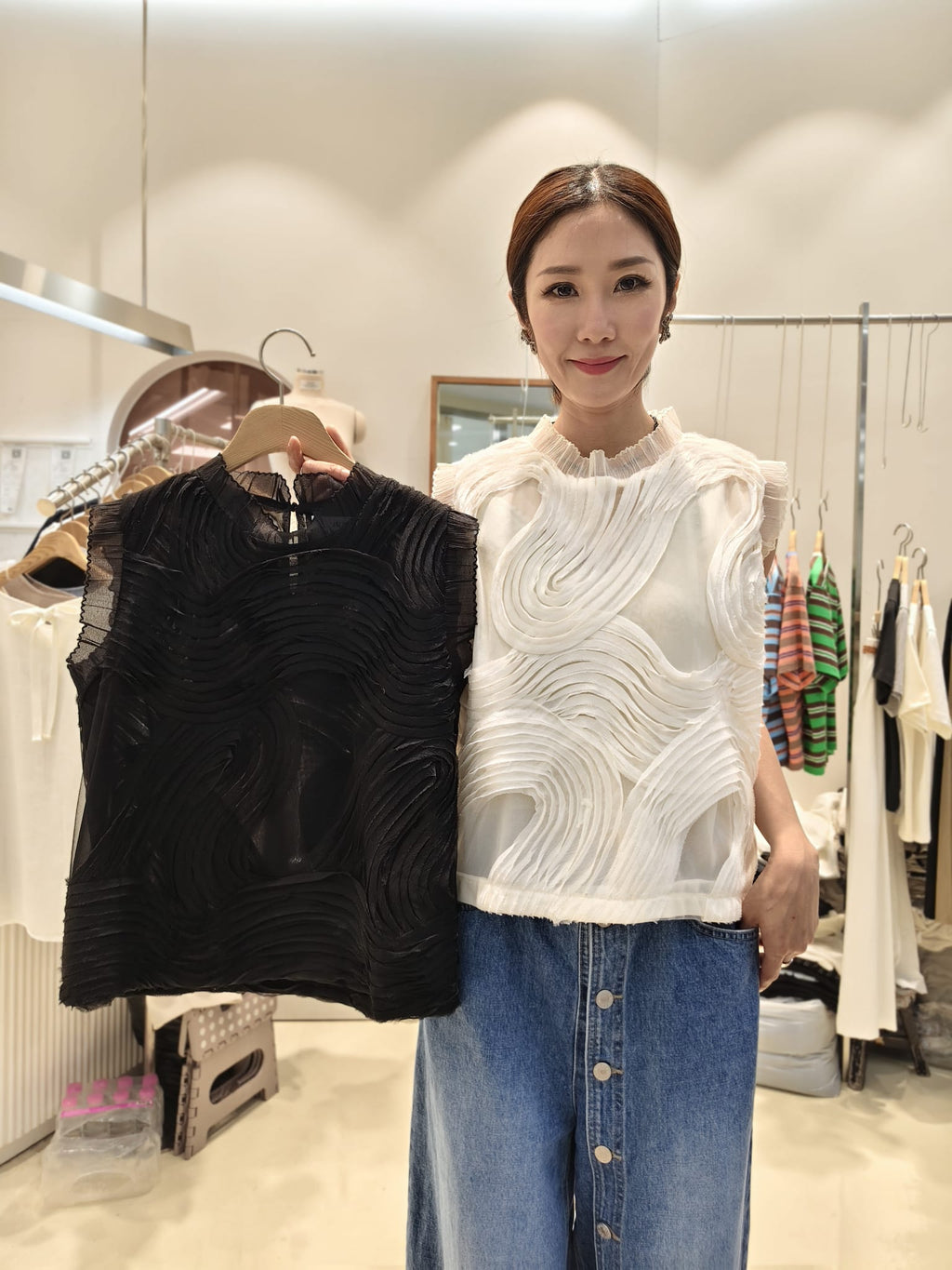 韓國Intro Adorable上衣 LAD60626 - Black