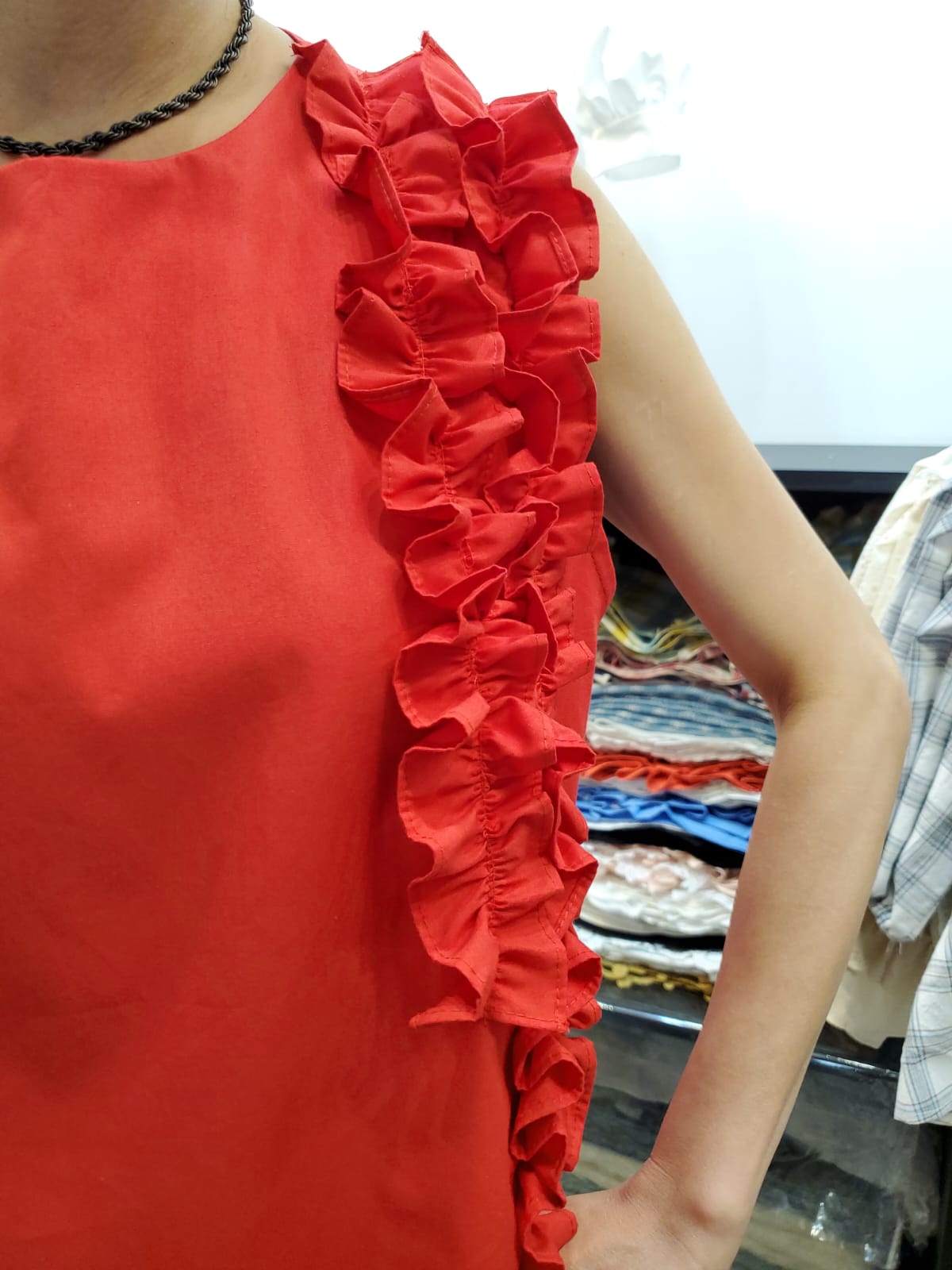 韓國Ribbon Dress半截裙 LRD60616 - Red