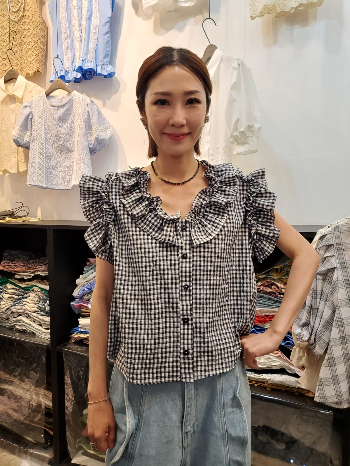 韓國Ribbon Dress上衣 LRD60617 - Black