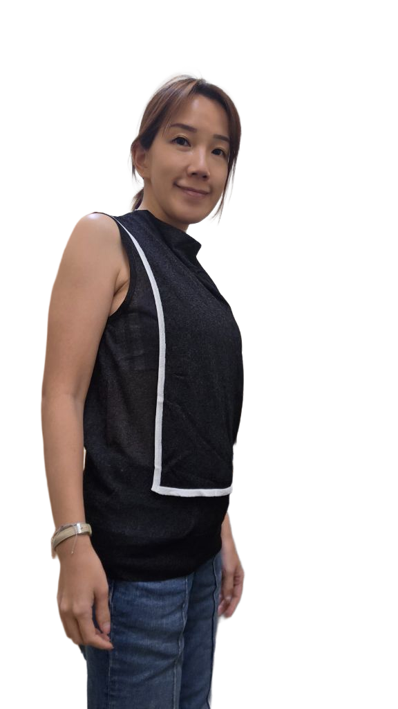 LUXE STITCHES光絲不對稱交叉領無袖針織背心 | 撞色滾邊小企領上衣 Korean Draped Knit Vest TOPS