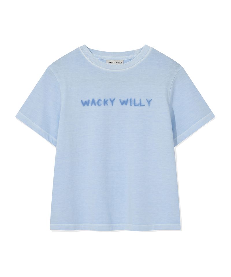 韓國直送 WACKY WILLY - 半截短袖T恤天藍色