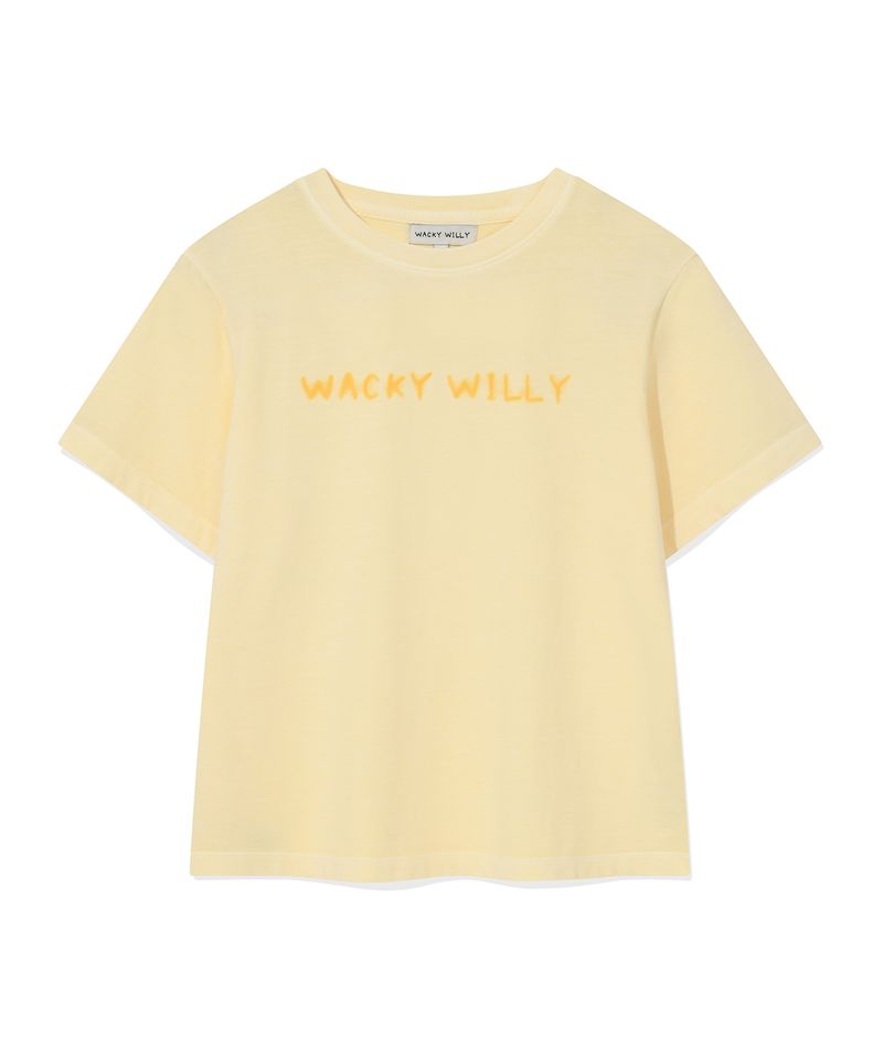 韓國直送 WACKY WILLY - 半截短袖T恤黃色