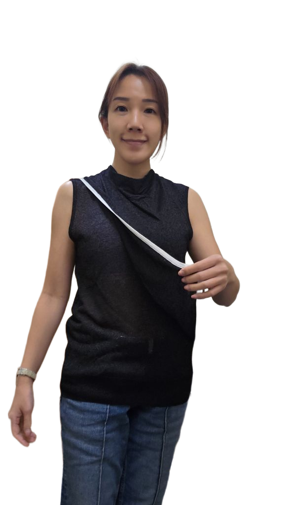 LUXE STITCHES光絲不對稱交叉領無袖針織背心 | 撞色滾邊小企領上衣 Korean Draped Knit Vest TOPS