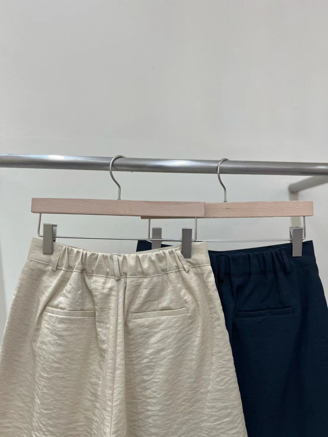 韓國MARIE MARIE棉麻西裝短褲 | 高腰寬鬆百搭休閒五分褲 Korean Linen Blend Tailored Shorts
