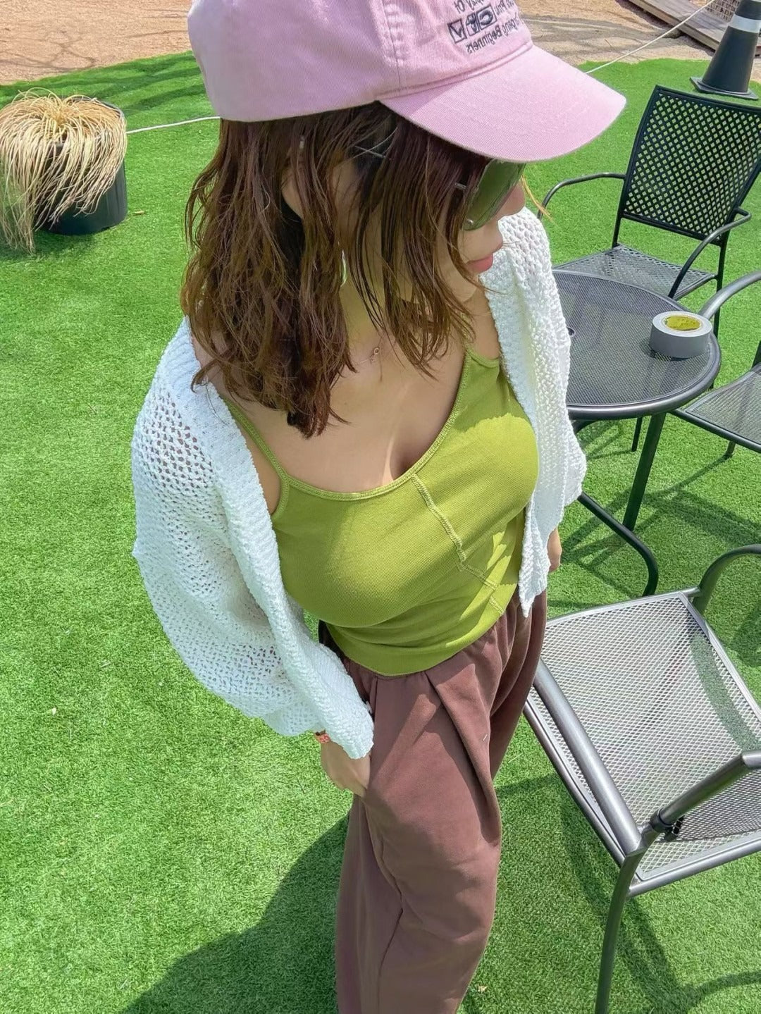 Paris Match 簡約細肩帶背心 | 韓系百搭純色吊帶上衣 Korean Basic Cami Top