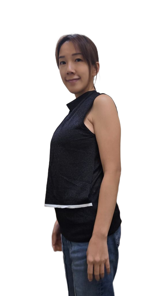 LUXE STITCHES光絲不對稱交叉領無袖針織背心 | 撞色滾邊小企領上衣 Korean Draped Knit Vest TOPS