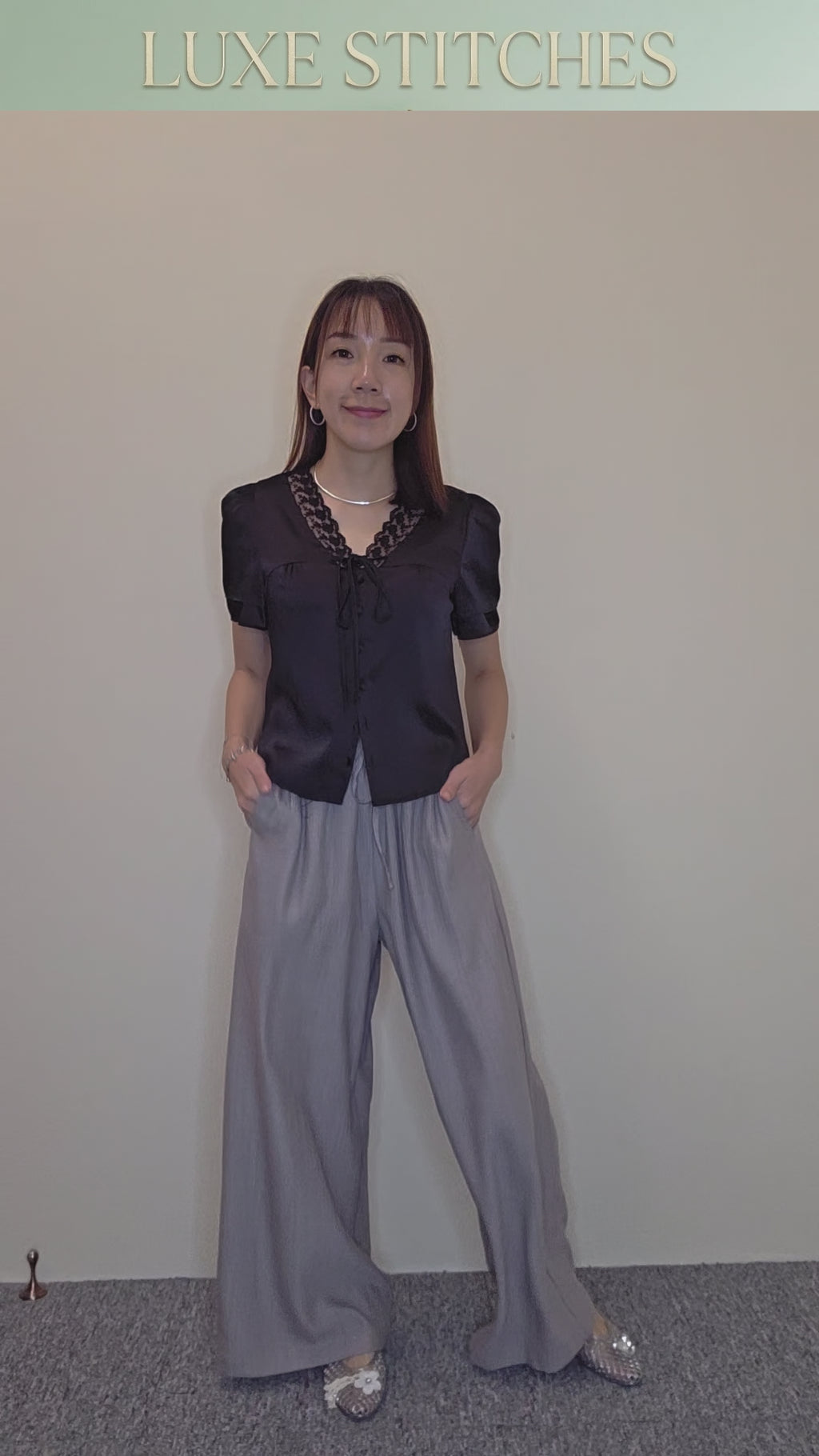 LQH60703 Silk Blended Pants