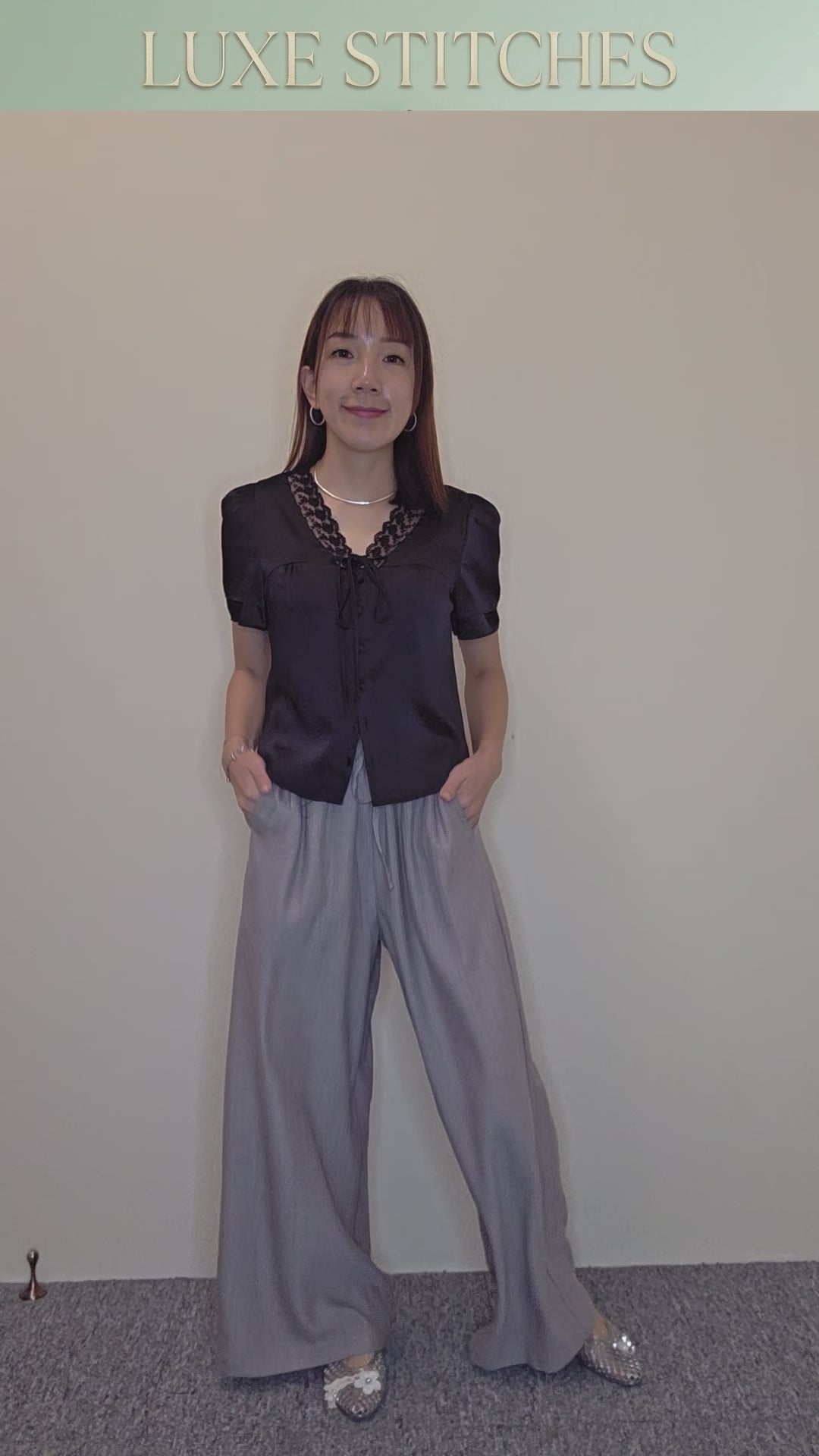 LQH60703 Silk Blended Pants