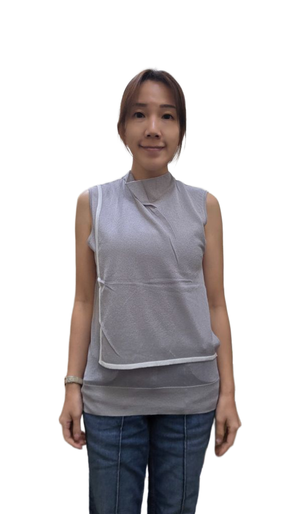 LUXE STITCHES光絲不對稱交叉領無袖針織背心 | 撞色滾邊小企領上衣 Korean Draped Knit Vest TOPS